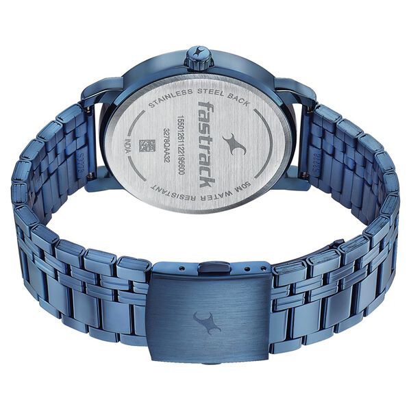 Fastrack Style Up Blue Dial Stainless Steel Strap Watch for Guys - image number 4