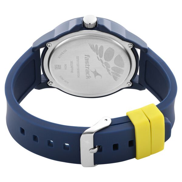 Fastrack Quartz Analog Blue Dial Silicone Strap Watch for Unisex - image number 4