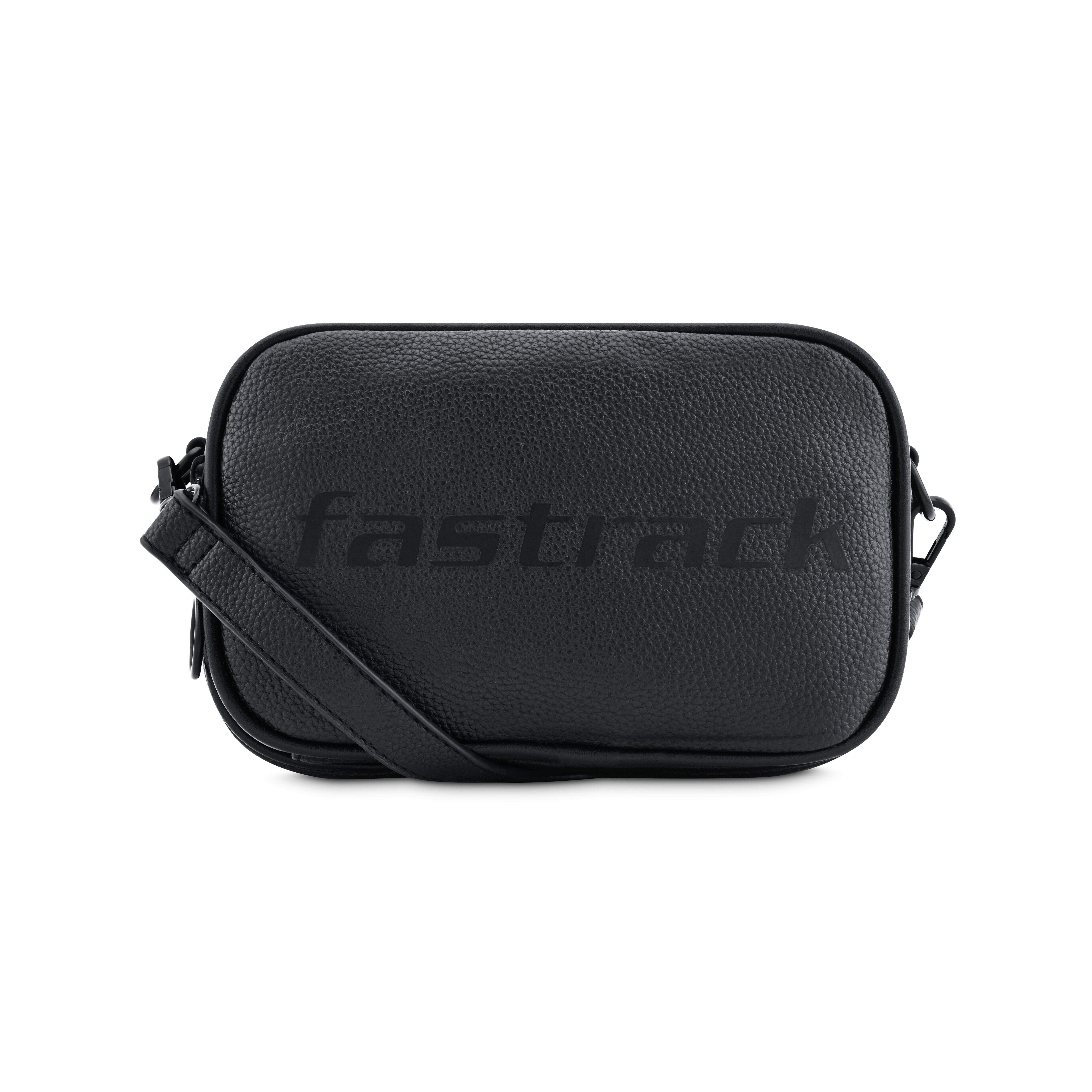 Buy Online Fastrack Trendy Concealed Zipper Sling Bag f244slmes05bk1 Fastrack
