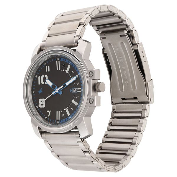 Fastrack Black Dial Quartz Analog with Date Watch for Guys - image number 2