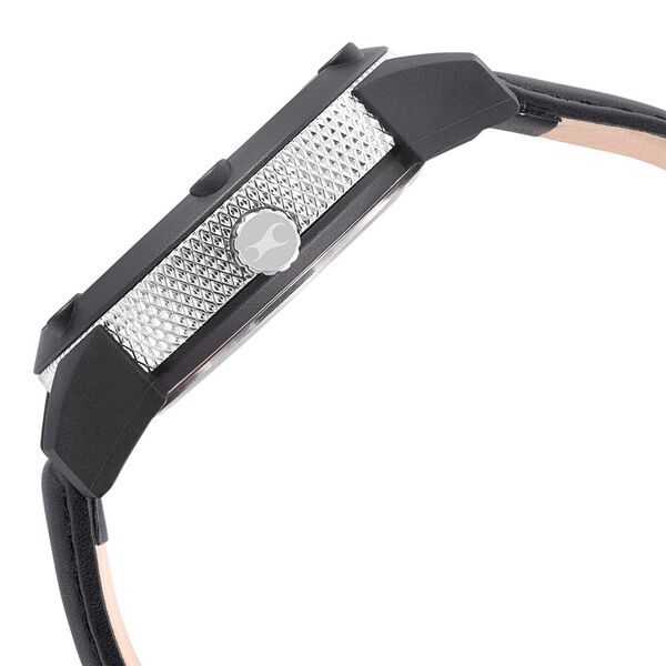 Fastrack Modular Quartz Analog Silver Dial Leather Strap Watch for Guys - image number 3