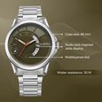 Fastrack Groove Quartz Analog with Date Green Dial Silver Stainless Steel Strap Watch For Guys - image number 2