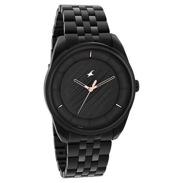 Fastrack Crush Quartz Analog Black Dial Stainless Steel Strap Watch for Guys - image number 1