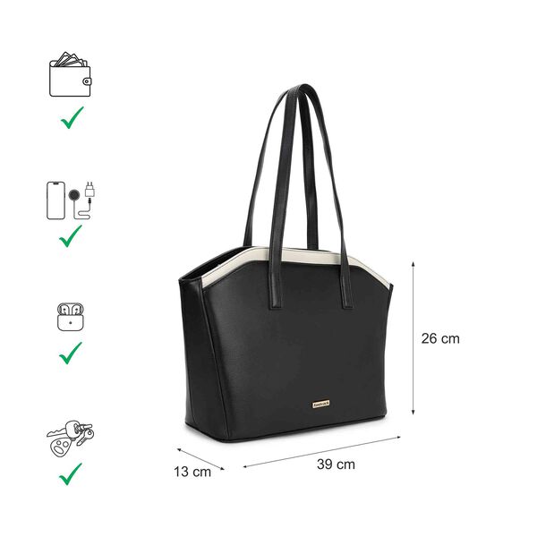 Fastrack MonoEdge shoulder bag - black and white - image number 8