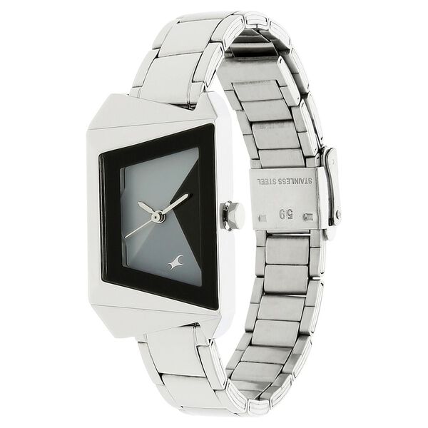 Fastrack Quartz Analog Grey Dial Stainless Steel Strap Watch for Girls - image number 1