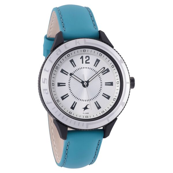 Fastrack Modular Quartz Analog Silver Dial Leather Strap Watch for Girls - image number 0