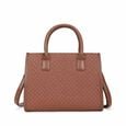 Lattice brown satchel - image number 4