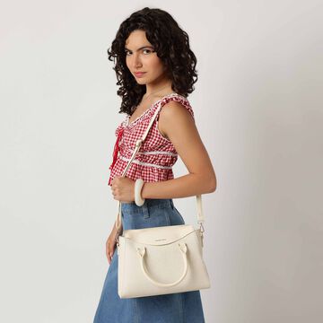 Ivory gridelle satchel