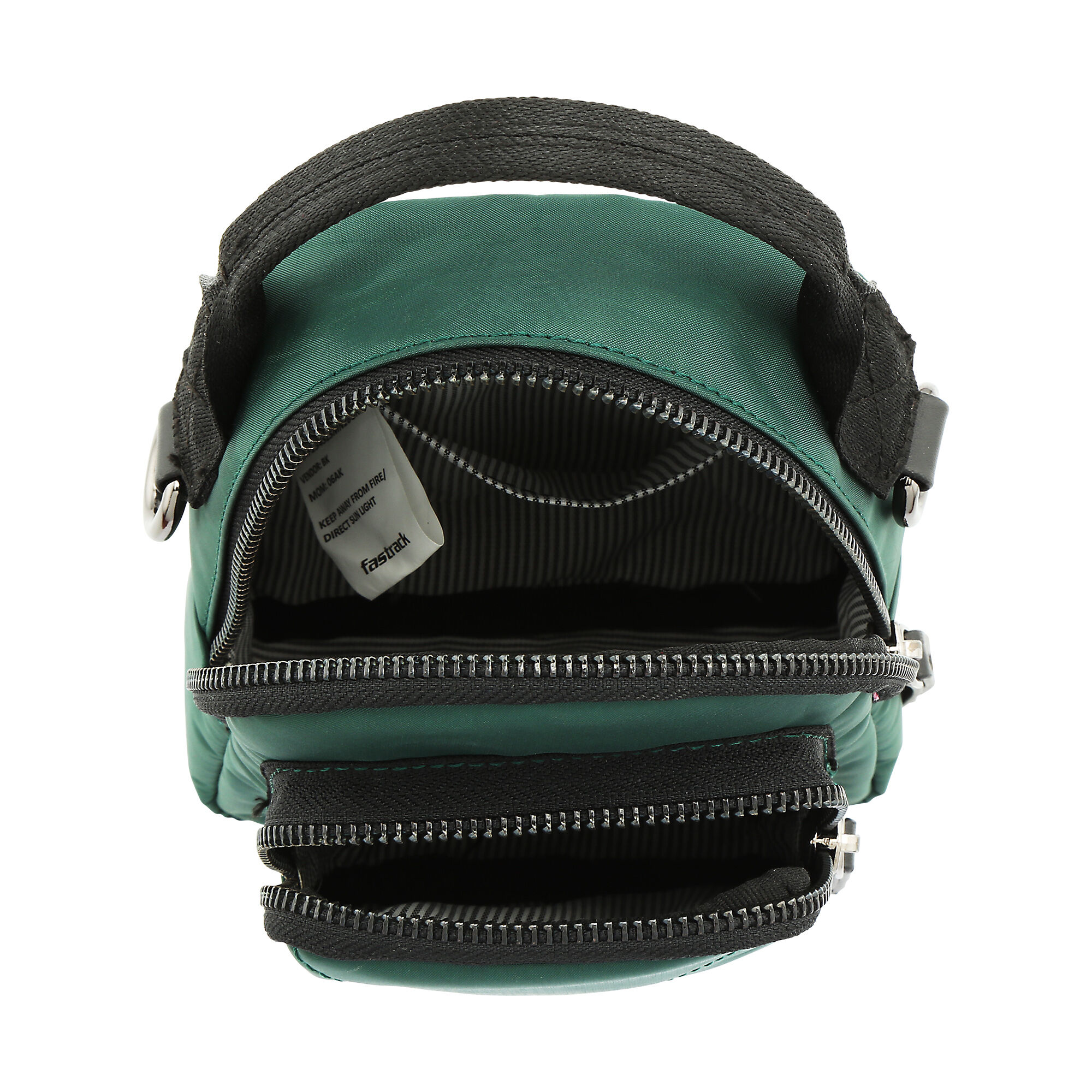 Buy Online Fastrack Nylon Crossbody Sling Bag in Green f234slsmn26gr1 p Fastrack
