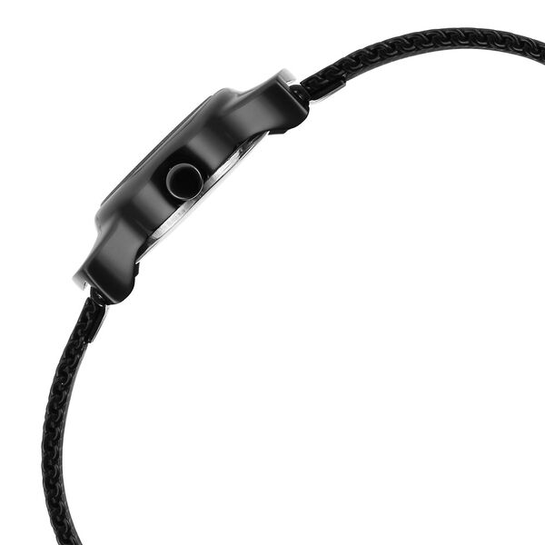 Fastrack Pulse Quartz Analog Black Dial Black Stainless Steel Strap Oval Shaped Watch For Girls - image number 4