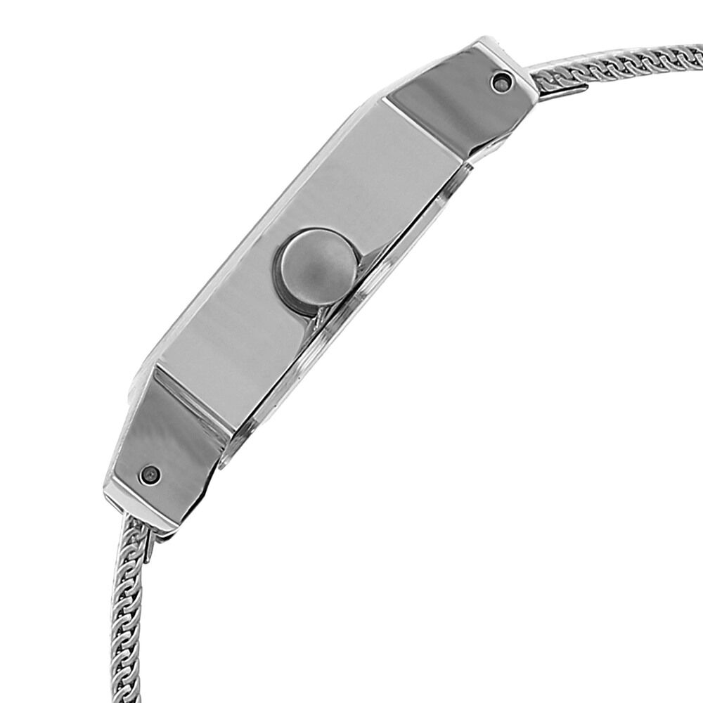Fastrack Quartz Analog Silver Dial Metal Strap Watch for Girls