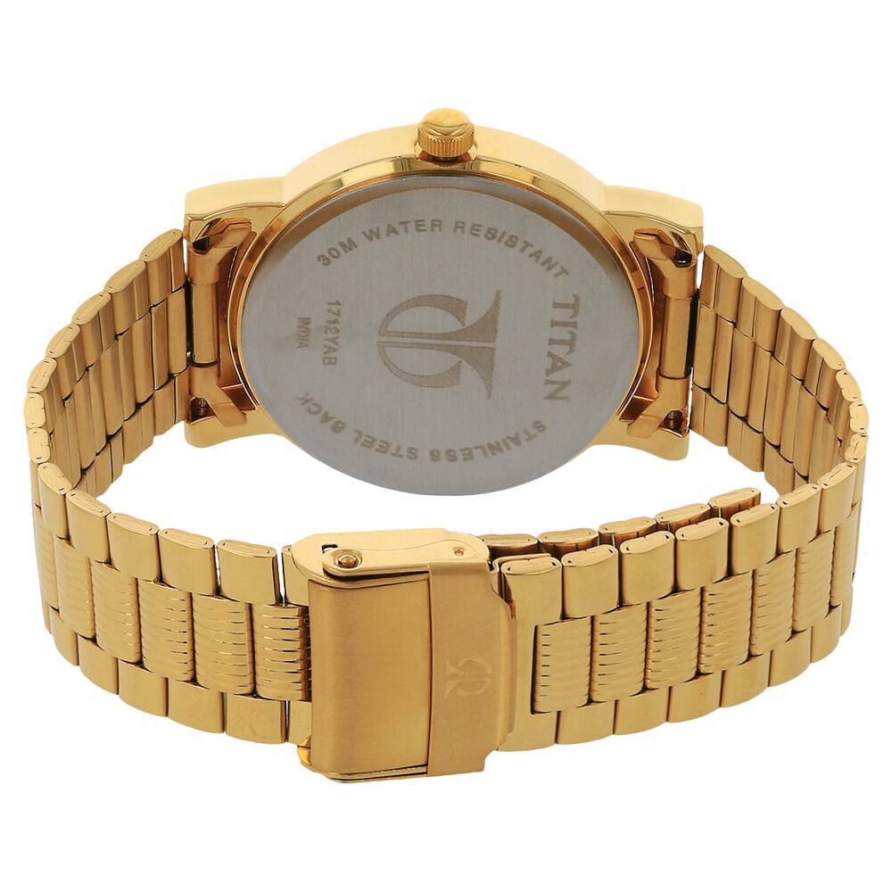 Titan Quartz Analog with Date Silver Dial Stainless Steel Strap Watch for Men