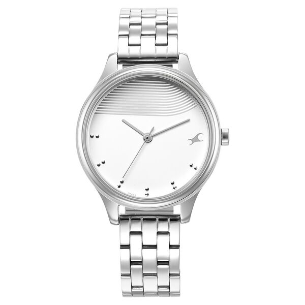 Fastrack Stunners Quartz Analog Silver Dial Metal Strap Watch for Girls - image number 1