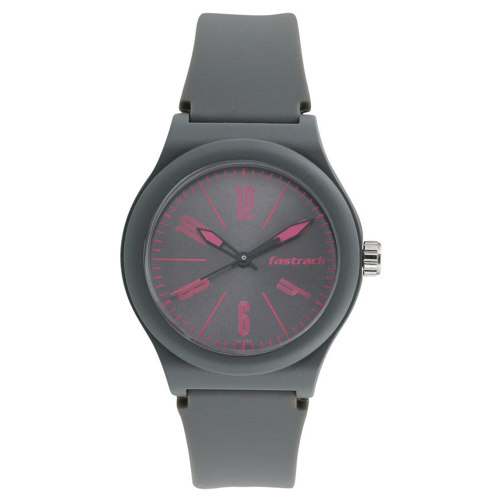 Buy Online Fastrack Quartz Analog Grey Dial Strap Watch for Unisex ns38037pp05 Fastrack