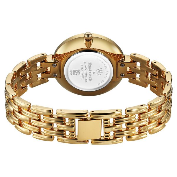 Vyb Eclipse By Fastrack Quartz Analog Green Dial Metal Strap Watch For Girls - image number 5