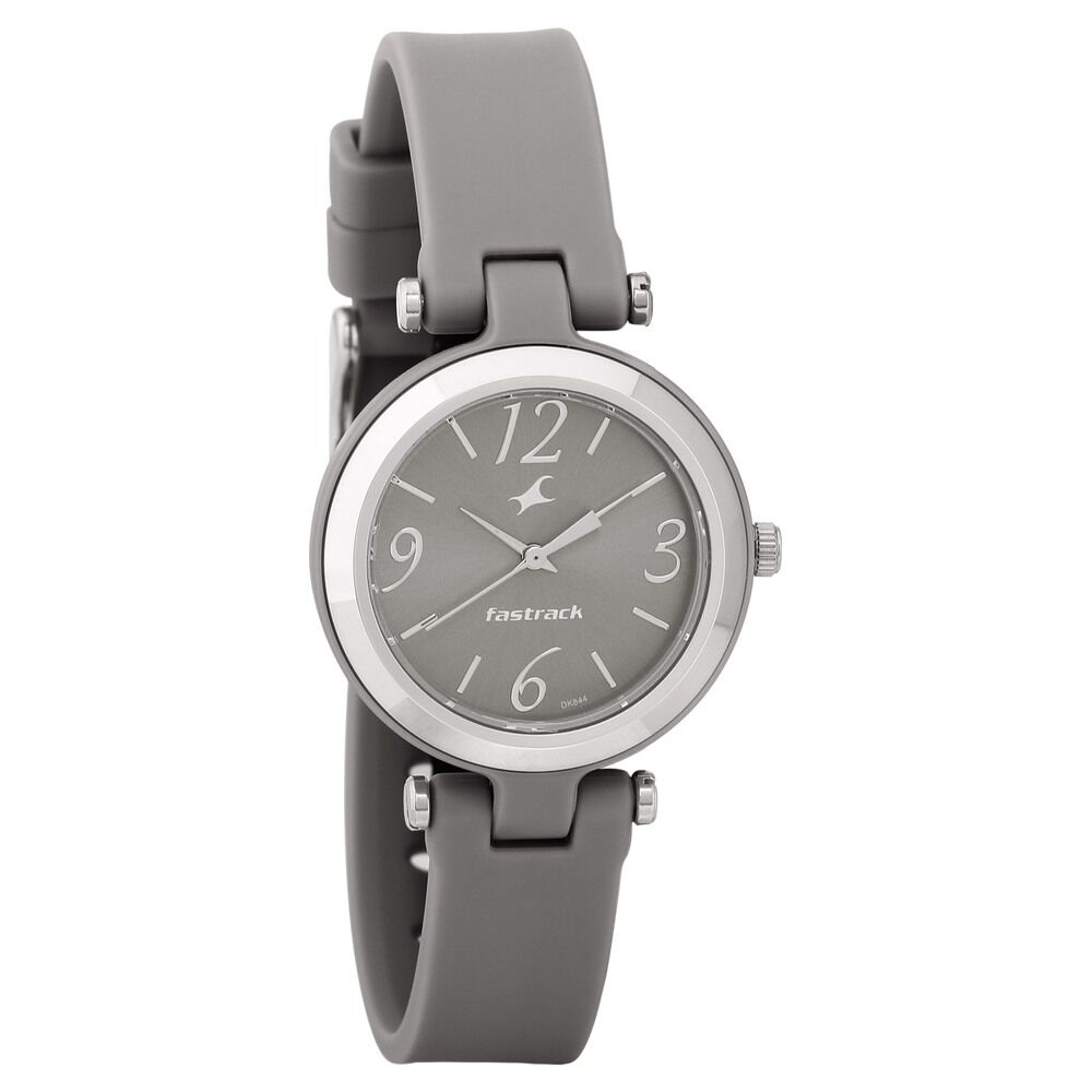 Trendies grey dial silicone strap watch sale