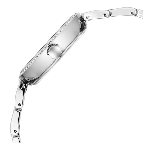 Fastrack Vyb Diva Quartz Analog Mother Of Pearl Dial Silver Metal Strap Watch For Girls - image number 4