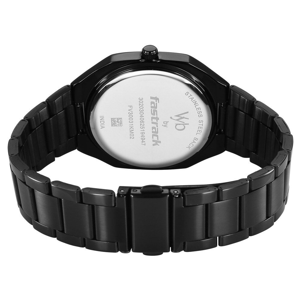 Buy Online Vyb Horizon By Fastrack Quartz Analog Black Dial Black