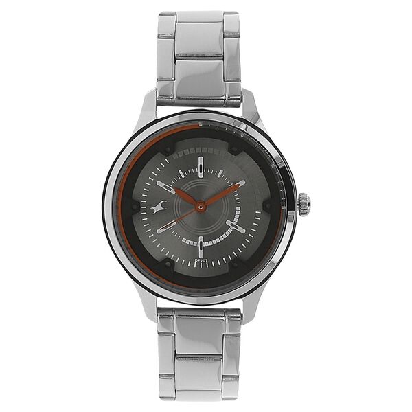 Fastrack Quartz Analog Grey Dial Metal Strap Watch for Girls - image number 0