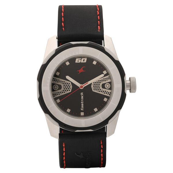 Fastrack Quartz Analog Black Dial Plastic Strap Watch for Guys - image number 1