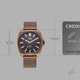 Vyb Aviator By Fastrack Quartz Analog Brown Dial Brown Stainless Steel Strap Watch For Guys - image number 3