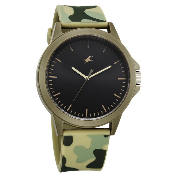 Fastrack Tees Wanderlust Quartz Analog Black Dial Silicone Strap Watch for Unisex - image number 1
