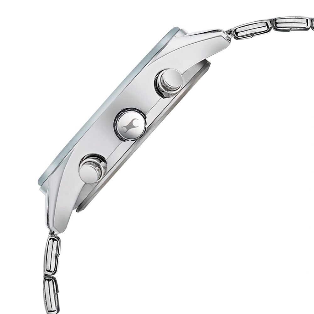 Fastrack Space Rover Quartz Multifunction Silver Dial Stainless