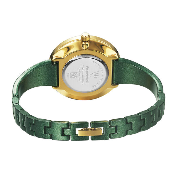 Fastrack Vyb Siren Quartz Analog Green Dial Metal Strap Watch for Girls - image number 5