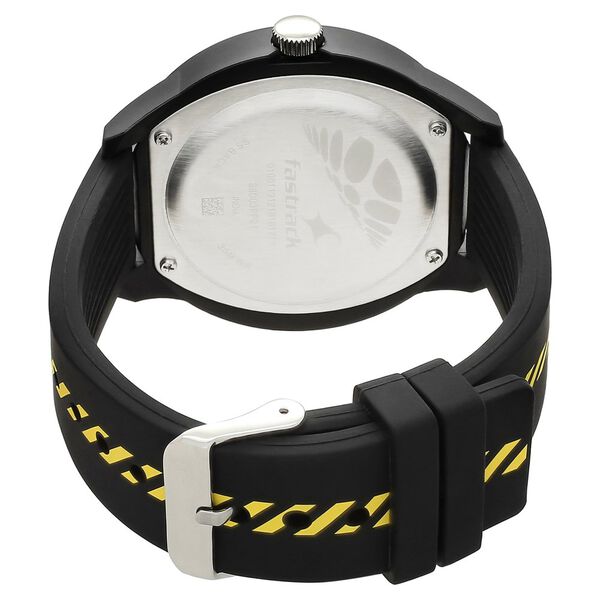 Fastrack Road Trip Quartz Analog Black Dial Silicone Strap Unisex Watch - image number 4