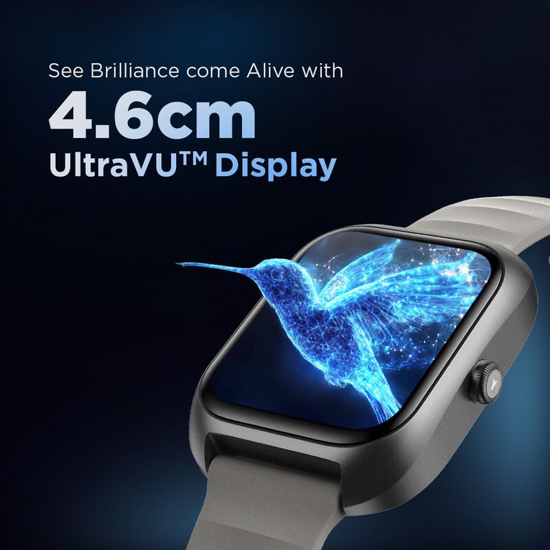 Fastrack VOX Plus cm Ultra Vu Display, Offline Voice Commands, To do  list, Functional Crown, IP68 Smartwatch