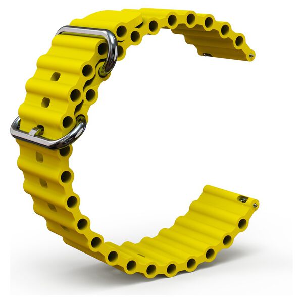 Fastrack Smart Yellow Silicone Bubble Strap 22 mm - image number 1