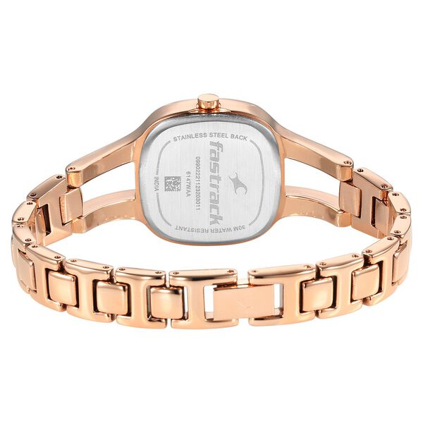 Fastrack Pulse Quartz Analog Mother Of Pearl Dial Rose Gold Metal Strap Watch For Girls - image number 4