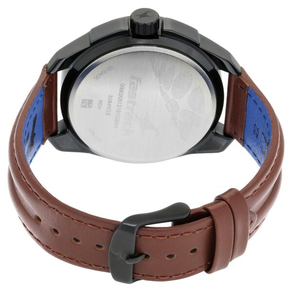 Fastrack Hitlist Quartz Analog White Dial Leather Strap Watch for Guys - image number 4