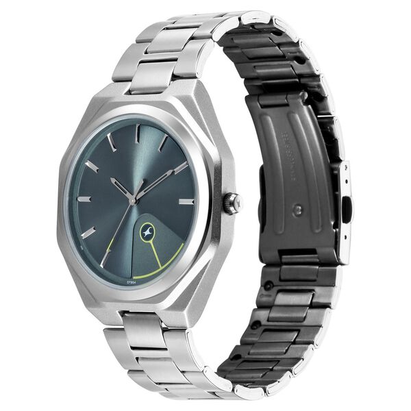 Fastrack 9 to Fine Analog with Green Dial Metal Strap Watch for Guys - image number 2