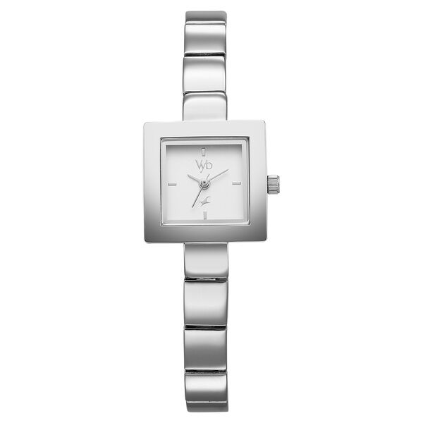 Vyb Successor By Fastrack Quartz Analog White Dial Metal Strap Watch For Girls - image number 2