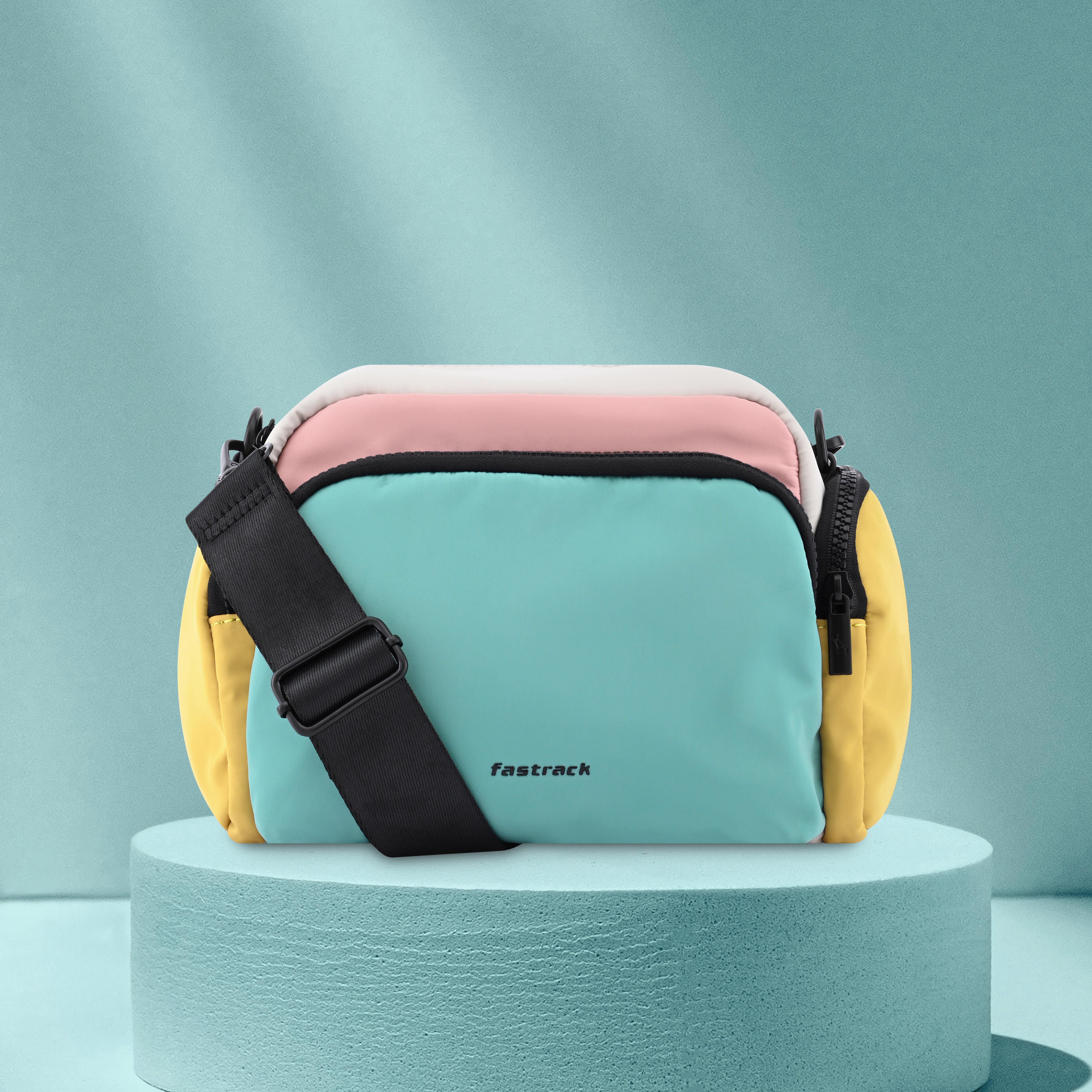 Buy Online Colorblock Sling Bag f241slmen01bl1 p Fastrack