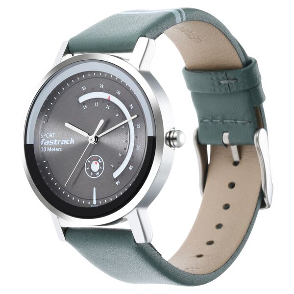 Fastrack Wear Your Look Quartz Analog with Day and Date Grey Dial Leather Strap Watch for Girls - image number 2
