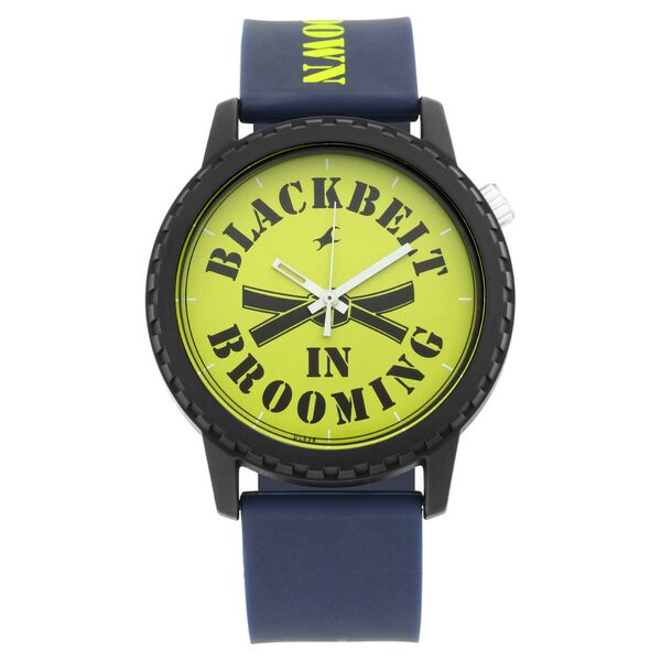 Fastrack Lockdown Quartz Analog Green Dial Silicone Strap Unisex Watch - image number 1