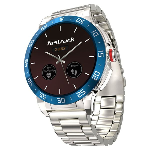 Fastrack Magnus FX3 Luxury Metal Smartwatch Premium Top Ring Design comes with High Definition 3.7 cm UltraVU Display With Silver Strap - image number 0