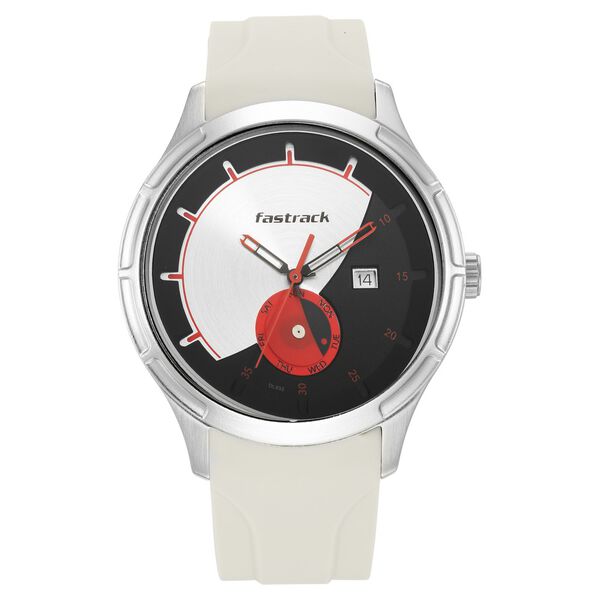 Fastrack Urban Bounce Quartz Analog with date Black Dial Silicone Strap Watch for Guys - image number 2