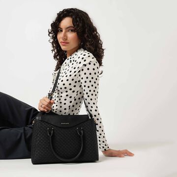Noir gridelle satchel