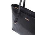 Fastrack Chic Textured Tote Bag for Women | Stylish Bag for Ladies, Women, Girls | Casual Spacious Tote Bag Made of High-Quality Faux Leather (Black) - image number 3