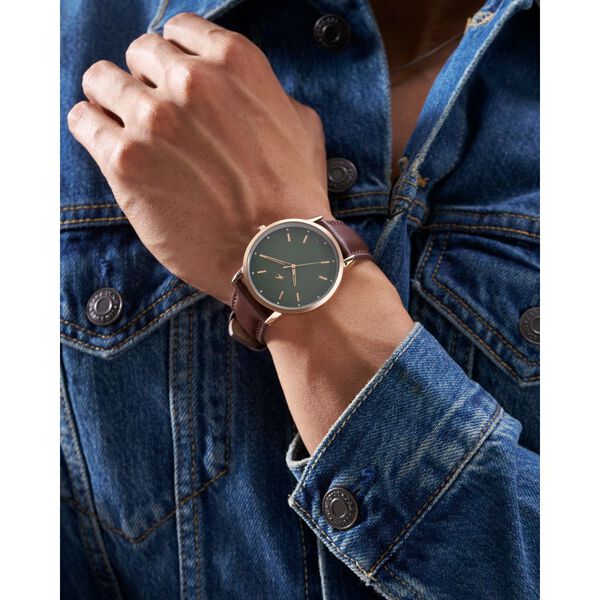 Fastrack Stunners X Quartz Analog Green Dial Leather Strap Watch For Guys - image number 5