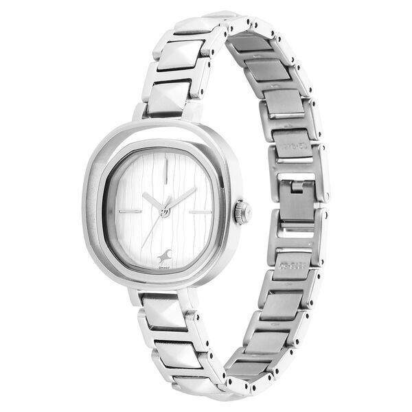Fastrack Opulence Quartz Analog Silver Dial Metal Strap Watch for Girls - image number 3
