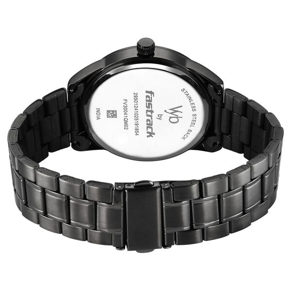 Vyb Drift By Fastrack Quartz Analog Grey Dial Grey Stainless Steel Strap Watch For Guys - image number 5
