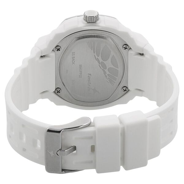 Fastrack Speed Racer Quartz Analog Silver Dial Plastic Strap Watch for Girls - image number 3