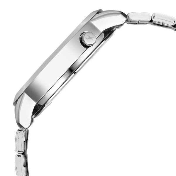 Fastrack Pulse IV Dual Time Watch for Men with Black Sunray Dial & Silver Metal Strap - image number 4