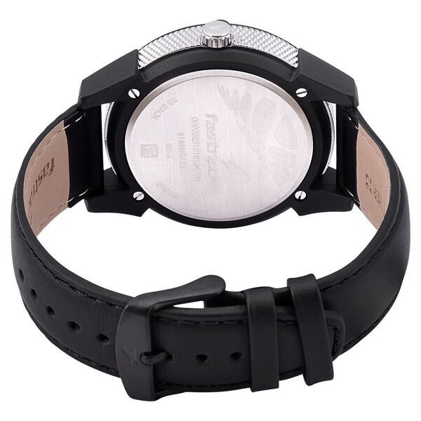 Fastrack Modular Quartz Analog Silver Dial Leather Strap Watch for Guys - image number 4