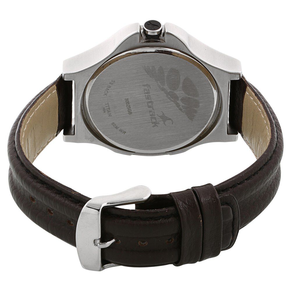 Fastrack watch ss black 50m wr top