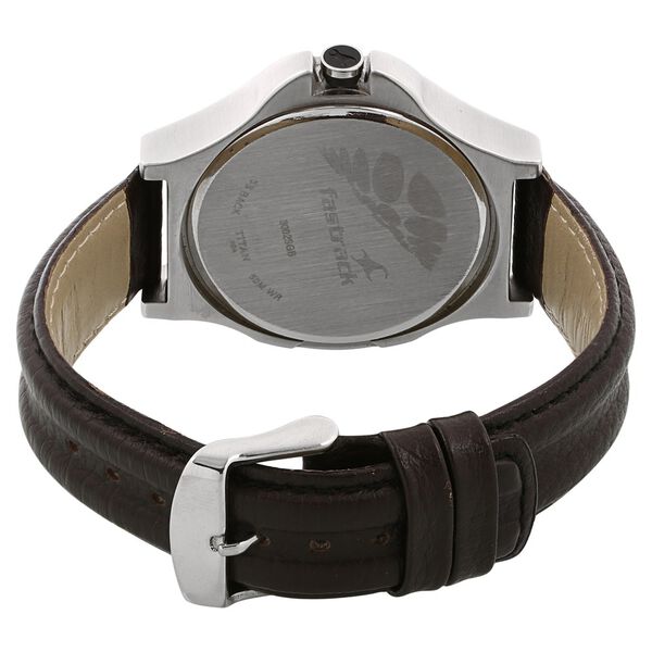 Fastrack Quartz Analog Black Dial Leather Strap Watch for Guys - image number 3
